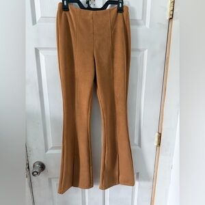 Faux Suede Pull On Pants